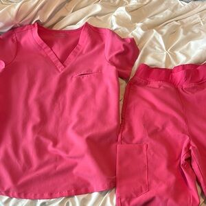 Pink Women's Scrub Set